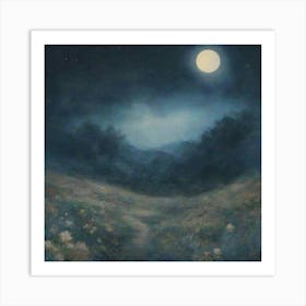 Moonlight Path 1 Art Print