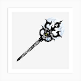 He Sees You Celestial Trishula Art Print