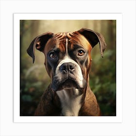 Boxer Dog Portrait Art Print