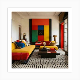 Colorful Living Room Art Print