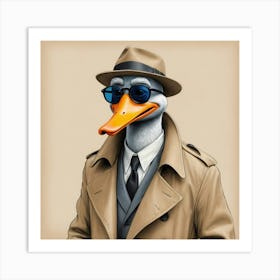 Duck In A Suit 11 Art Print