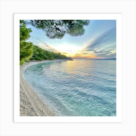 Sunset Beach Croatia Art Print