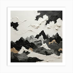 Abstract Mountain Painting Art Print