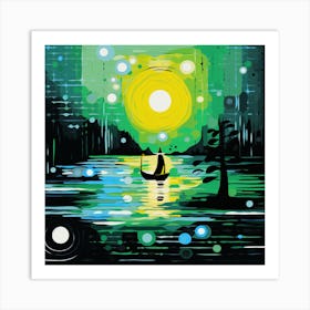 Night In The Lake Art Print