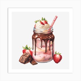 Strawberry Milkshake 19 Art Print