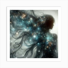 Woman In Space 2 Art Print