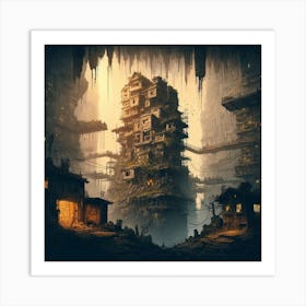 City In A Cave 1 Art Print