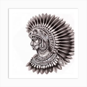 Indian Headdress 3 Art Print