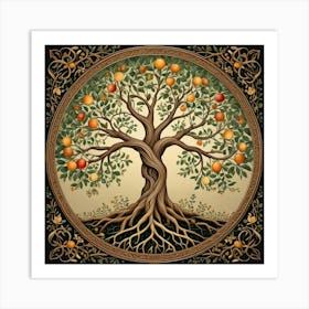 Christmas Tree Of Life The Festive Tree Of Life (2) Art Print