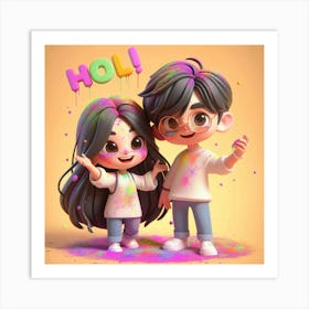 Holi 9 Art Print