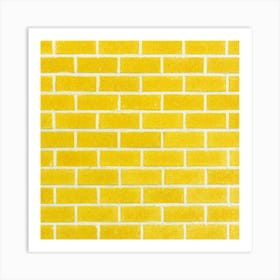 Yellow Brick Wall Art Print