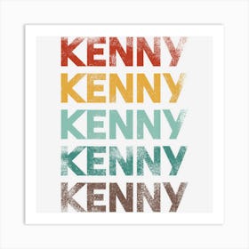 First Name Kenny Vintage 80s Style Art Print