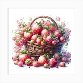 A basket of Gooseberry 2 Art Print