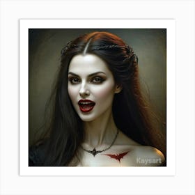 Vampire Beauty Art Print