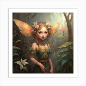 Fairy In The Forest Art Print