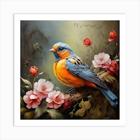 Bird On A Branch Art Print