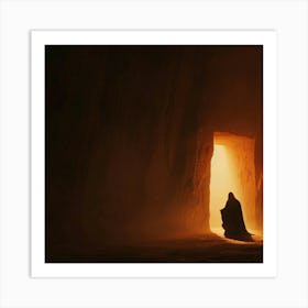 Jesus In The Cave 1 Art Print