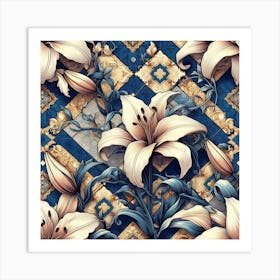 Mosaic Lily 1 Art Print