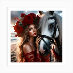 Creative Horse Beauty Illustration Nr 49 Art Print