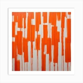 Abstract Orange Painting Art Print