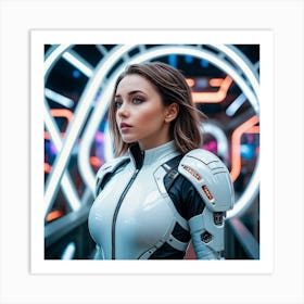 Futuristic Girl 21 Art Print