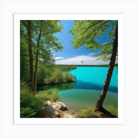 Lake Plitvice Art Print