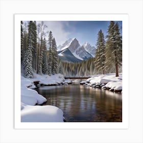 Winter In The Alps Art Print