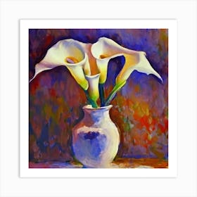 Calla Lily Vase Art Print