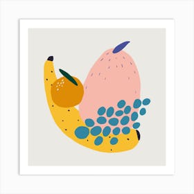 Fruit Bowl Square Art Print