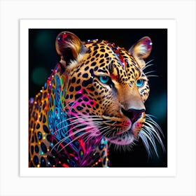 Psychedelic Leopard Art Print