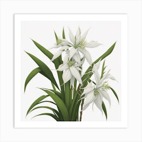 White Lily myluckycharm Art Print