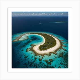 Island In The Maldives Art Print