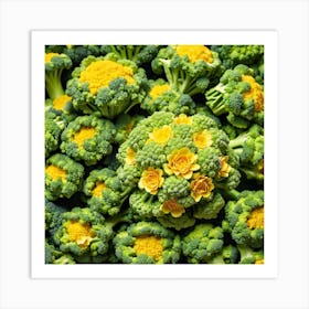 Close Up Of Broccoli 9 Art Print