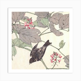 Bird Perched On A Branch 5 Art Print