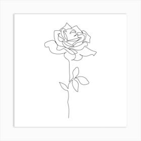 Rose One Line Art Print