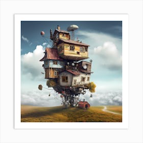 House In The Sky Art Print