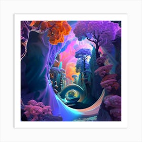 Psychedelic Forest Art Print