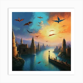 Sunset in a Foreign Land Art Print