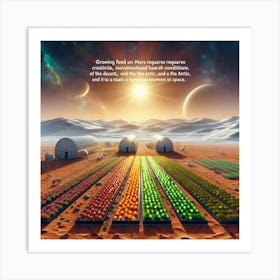 Growing Food On Mars Art Print