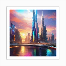 Futuristic City 159 Art Print