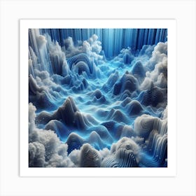 Abstract, Blue Art Print