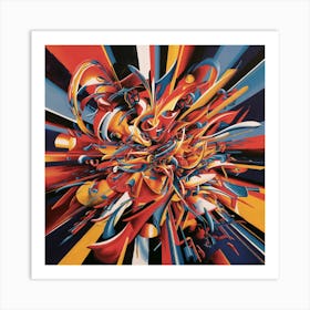 Abstract Explosion Kinetic And Abstract Art Print Art Print