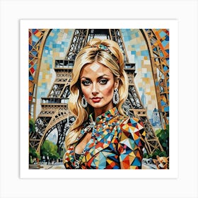 Paris Hilton In Paris Art Print