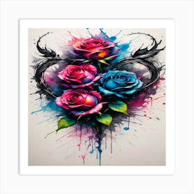 Heart Of Roses 1 Art Print