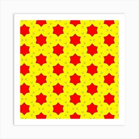 Pattern Red Star Texture Star 1 Art Print