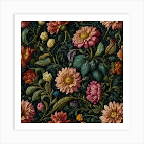 Floral Wallpaper 4 Art Print