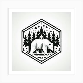 Polar Bear Logo Art Print