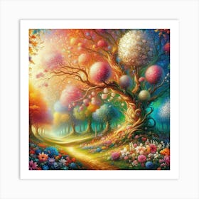 Fantasy trees 1 Art Print