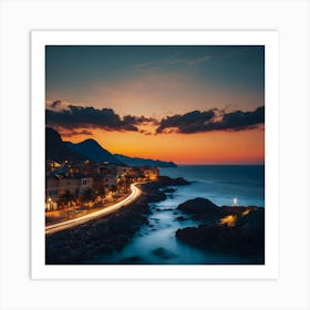 Sunset On The Coast Art Print