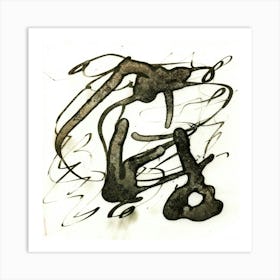 Abstraction Spot Calligraphy Art Print